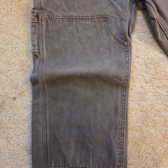 Abercrombie & Fitch Men’s Baggy Workwear Painter Jeans – Dark Brown (32x30) - Picture 4 of 6